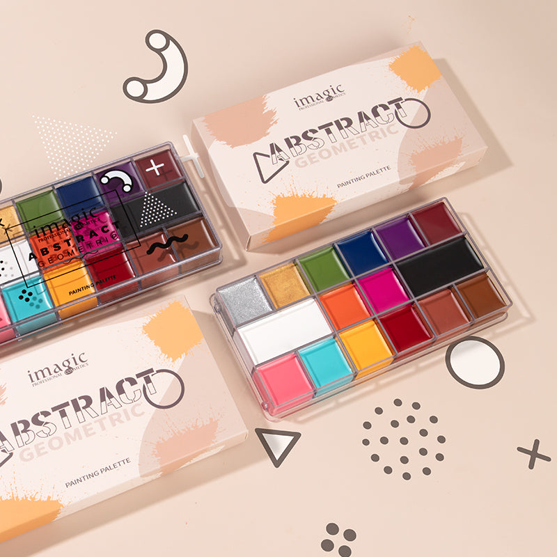 IMAGIC ABSTRACT GEOMETRIC 16 COLOR FACE PAINT PALETTE BD-505