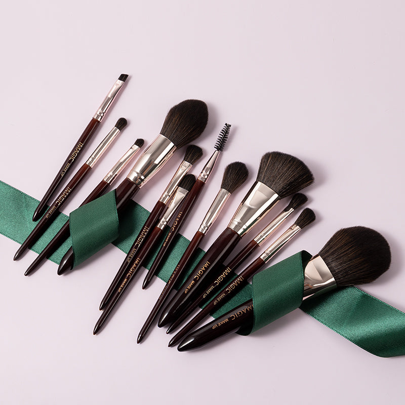 IMAGIC 12PCS MAKEUP BRUSH SET WITH ZIPPER BAG TL-445