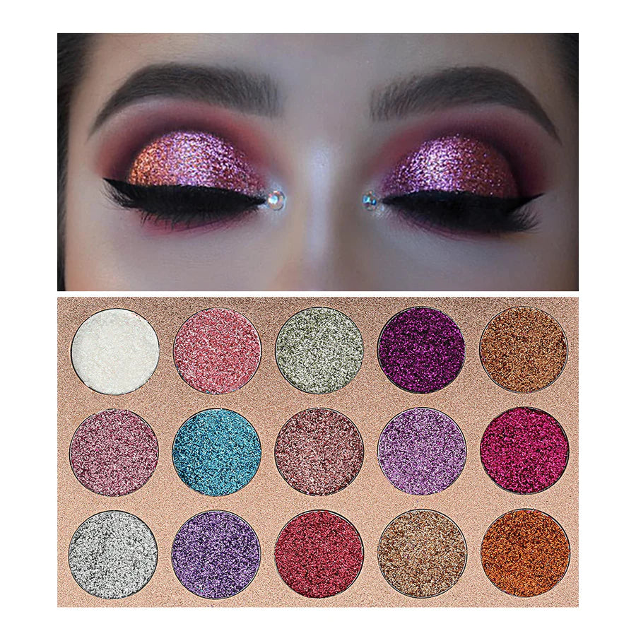 BEAUTY GLAZED Glitter Palette 15 Colors