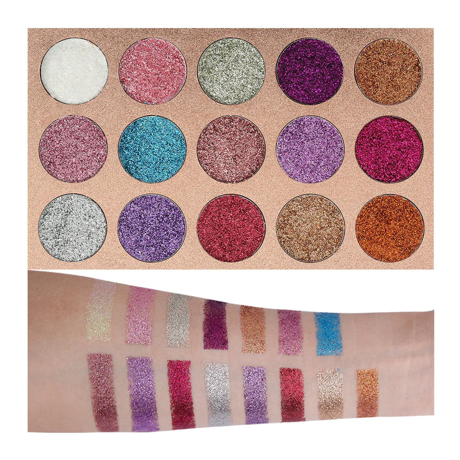 BEAUTY GLAZED Glitter Palette 15 Colors