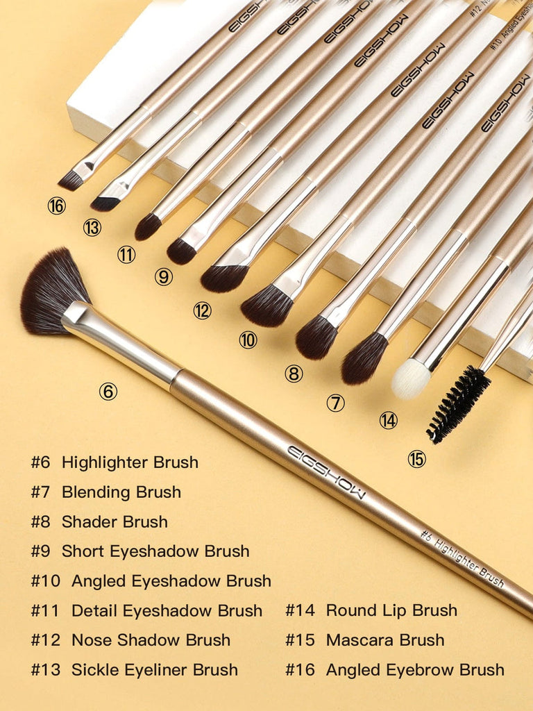 Monarch Butterfly 16 PCS Professional Makeup Brush Set with Bag