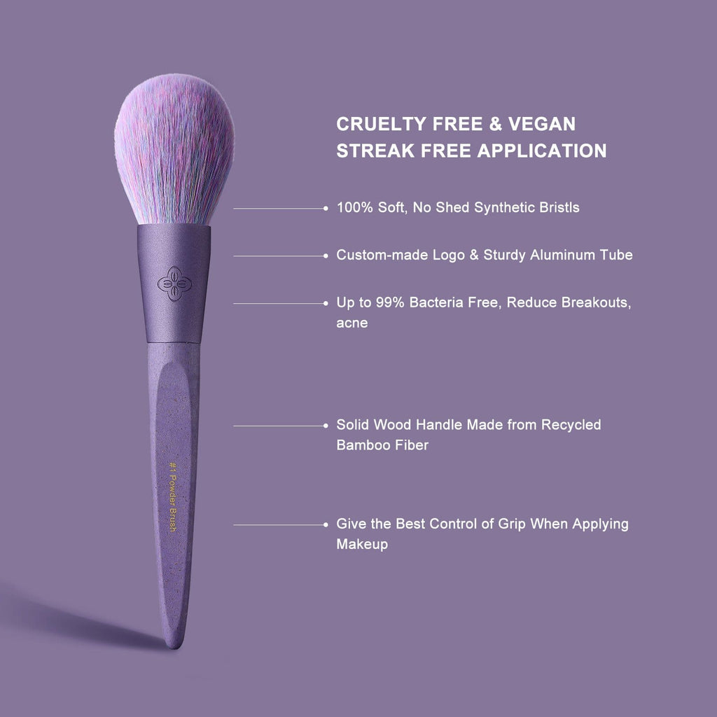 EIGSHOW Beauty ECOPRO BAMBOO FIBER - 11PCS SUNSET MIST PURPLE BRUSH KIT