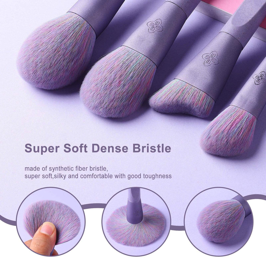 EIGSHOW Beauty ECOPRO BAMBOO FIBER - 11PCS SUNSET MIST PURPLE BRUSH KIT
