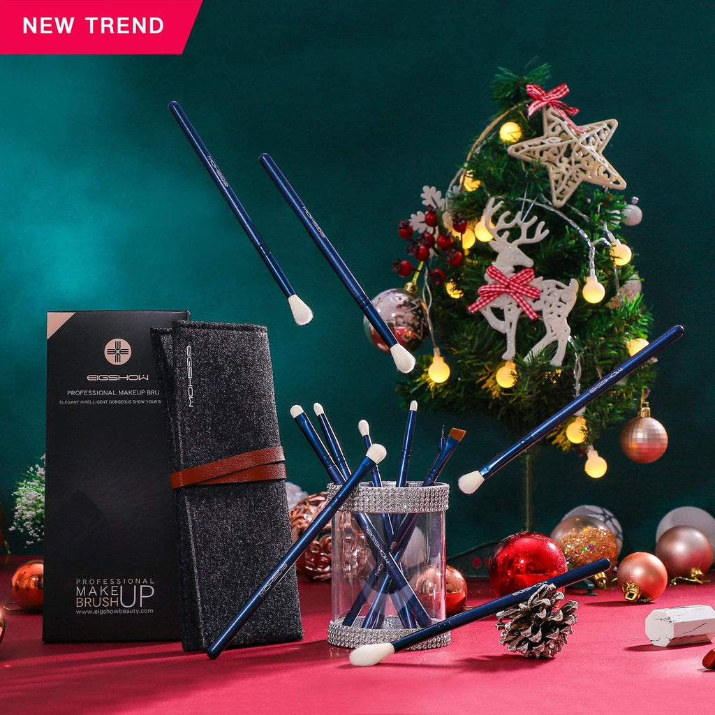 JADE SERIES - 11 PCS EYE BRUSH KIT - TOURMALINE BLUE - EIGSHOW Beauty