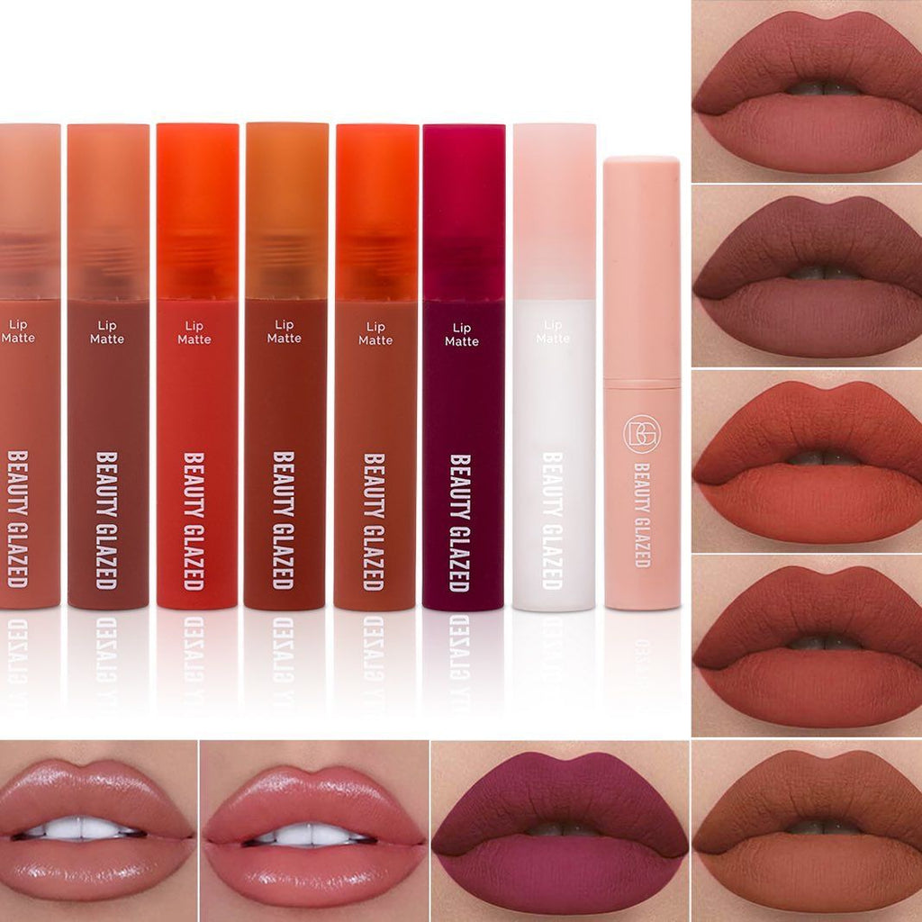 BEAUTY GLAZED 8PCS LIPS MAKEUP SET LIPSTICK