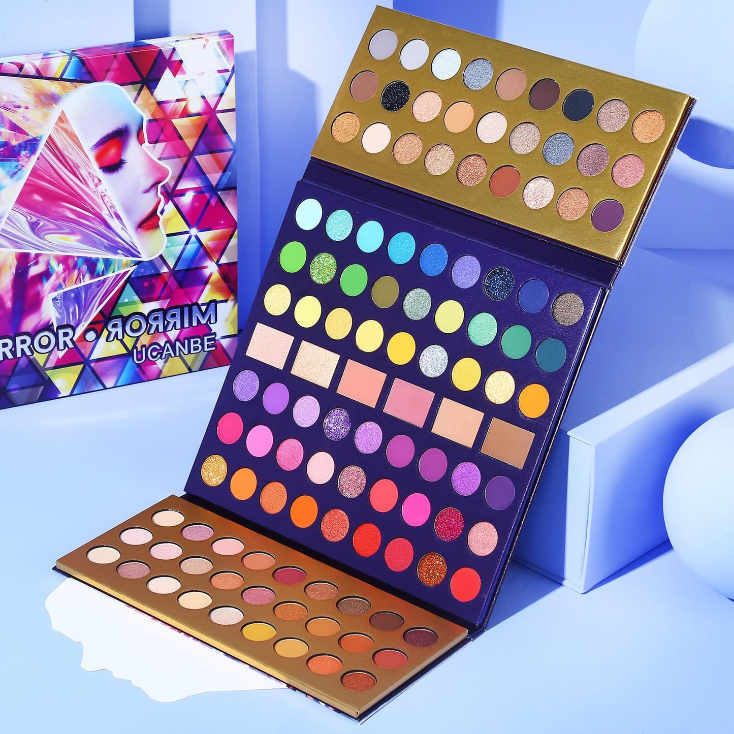 UCANBE MIRROR EYESHADOW PALETTE 114 COLORS