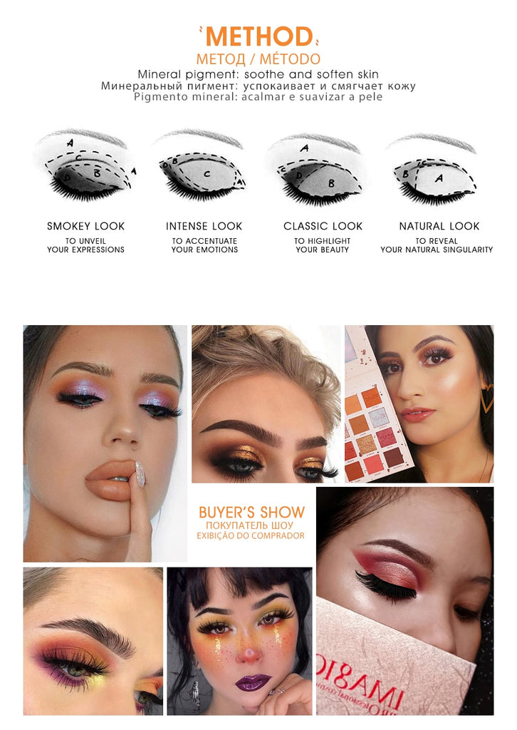 IMAGIC 16-color Pink eyeshadow palette