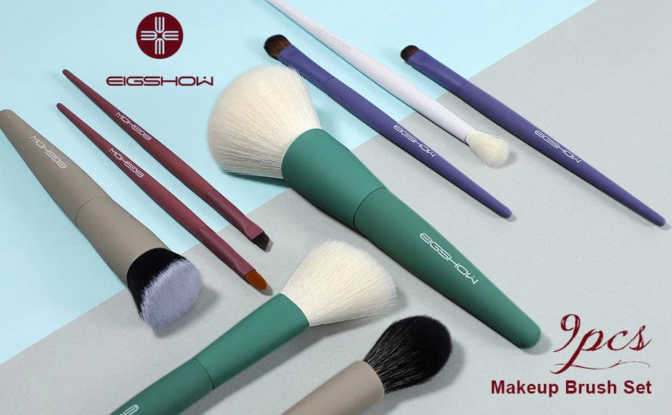 COLOURFUL SERIES-9PCS MAKEUP BRUSH KIT- PRO