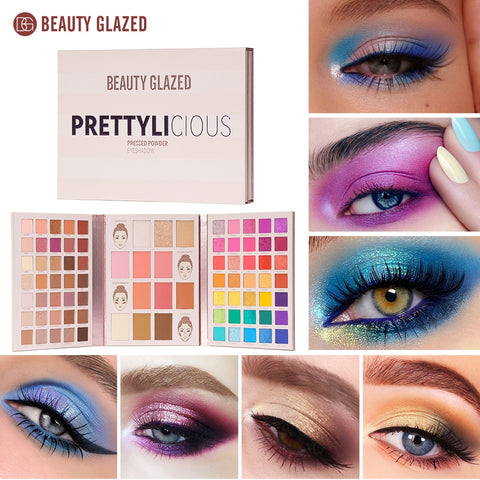 BEAUTY GLAZED 84 Colors PRETTYLICIOUS Pressed Powder Eyeshadow