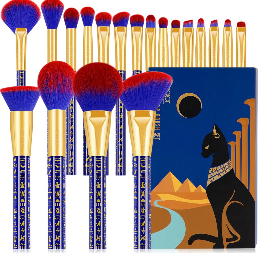 DOCOLOR Egypt Bastet Cat - 19 pieces Makeup Brush Set