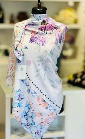 PREMIUM COTTON CHIFFON SCARF - DSCA34 - 130cm * 130cm