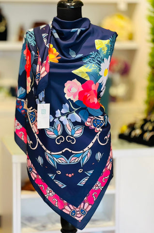 PREMIUM COTTON CHIFFON SCARF - DSCA45 - 130cm * 130cm