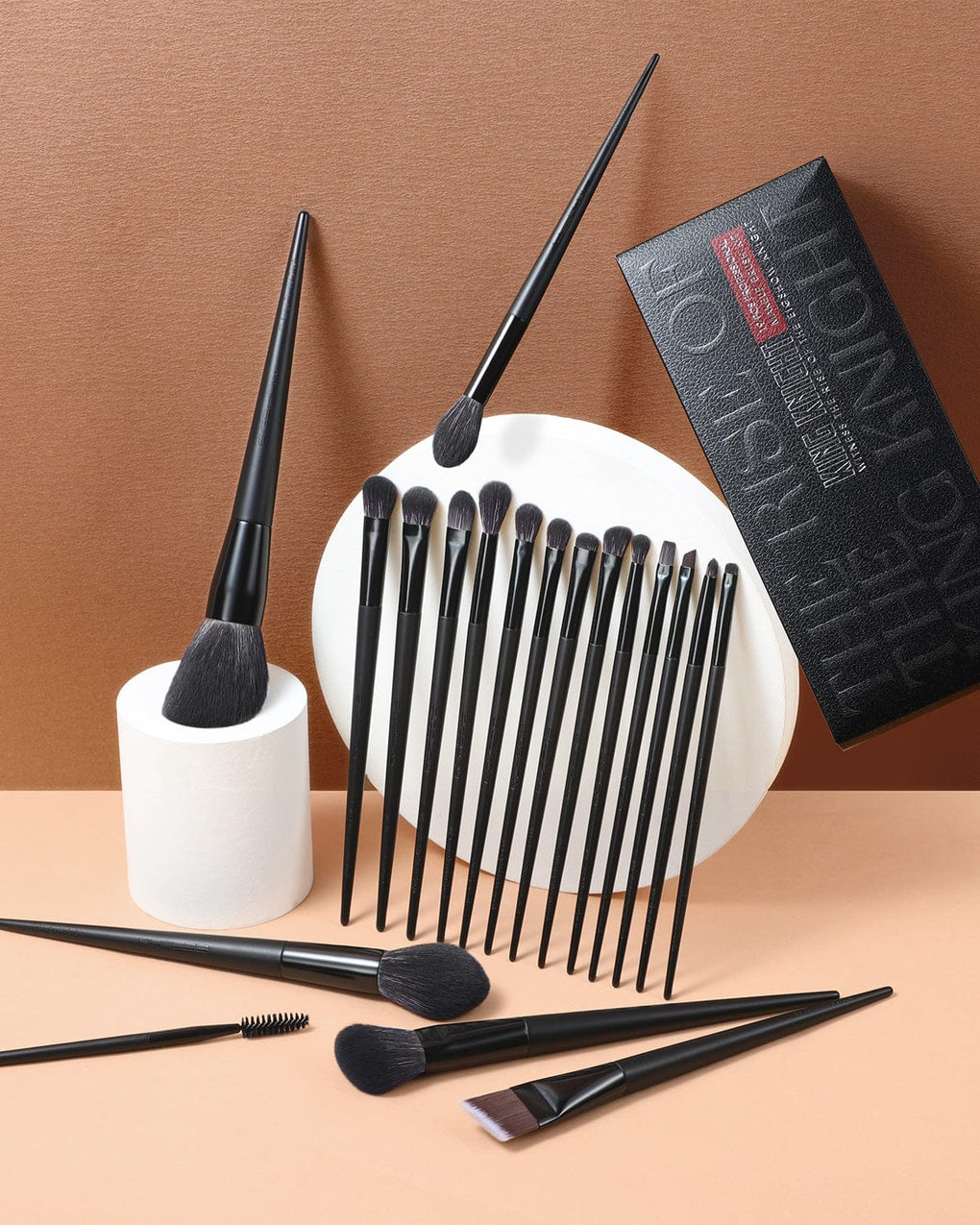 Kingknight Series 19 Pcs Professional Makeup Brush Set - Black