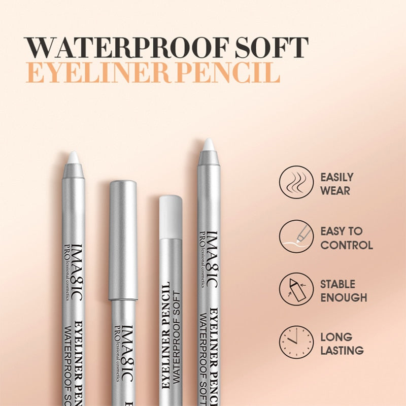IMAGIC White EyeLiner Pen Gel Waterproof Long-lasting