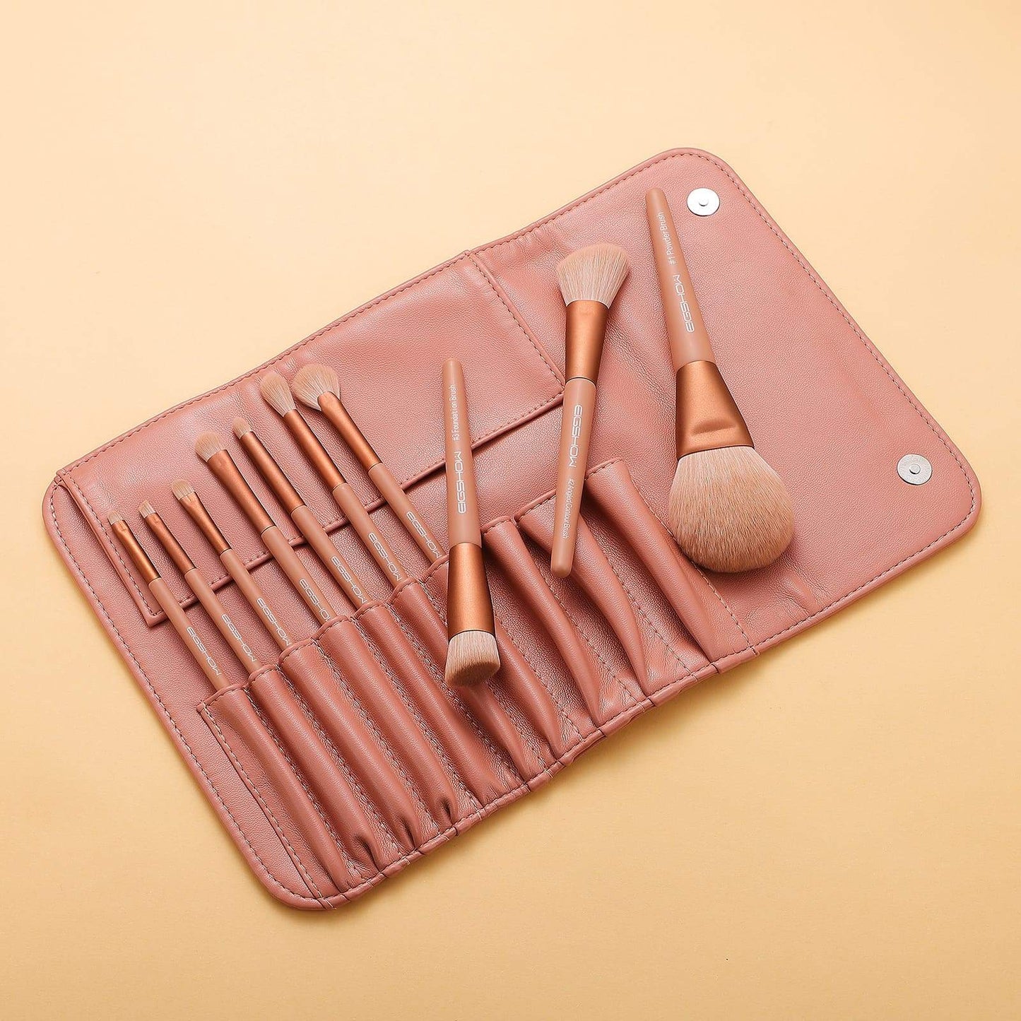 Eigshow Beauty Full Copy of MORANDI SERIES -10 PCS READY TO ROLL BRUSH SET-  CORAL