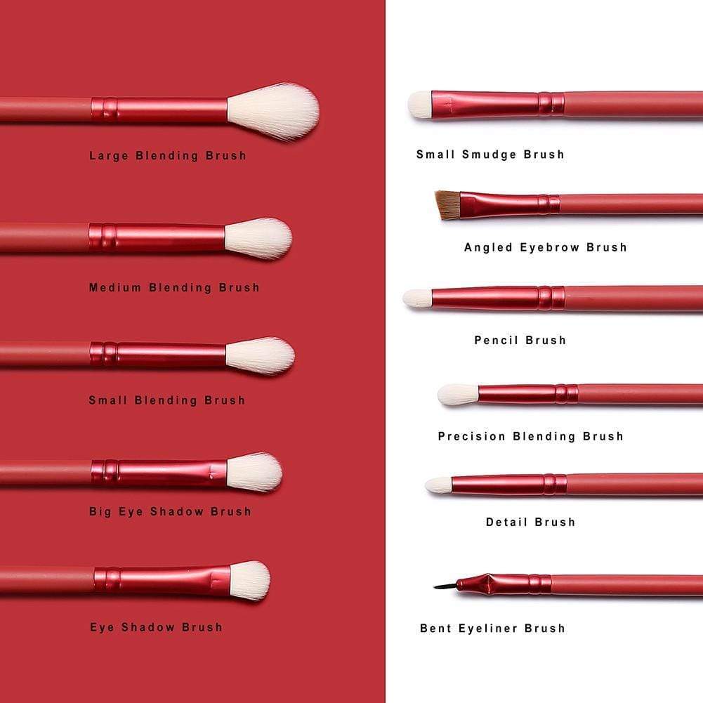 JADE SERIES - 11 PCS EYE BRUSH KIT - AGATE RED - EIGSHOW Beauty