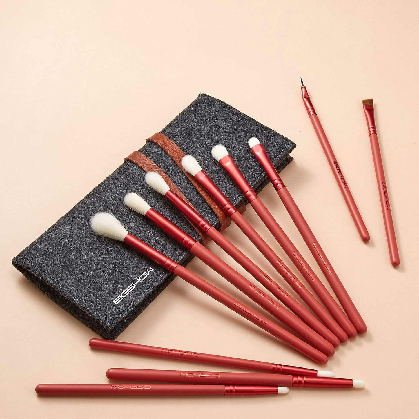 JADE SERIES - 11 PCS EYE BRUSH KIT - AGATE RED - EIGSHOW Beauty