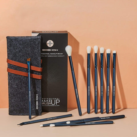 JADE SERIES - 11 PCS EYE BRUSH KIT - TOURMALINE BLUE - EIGSHOW Beauty