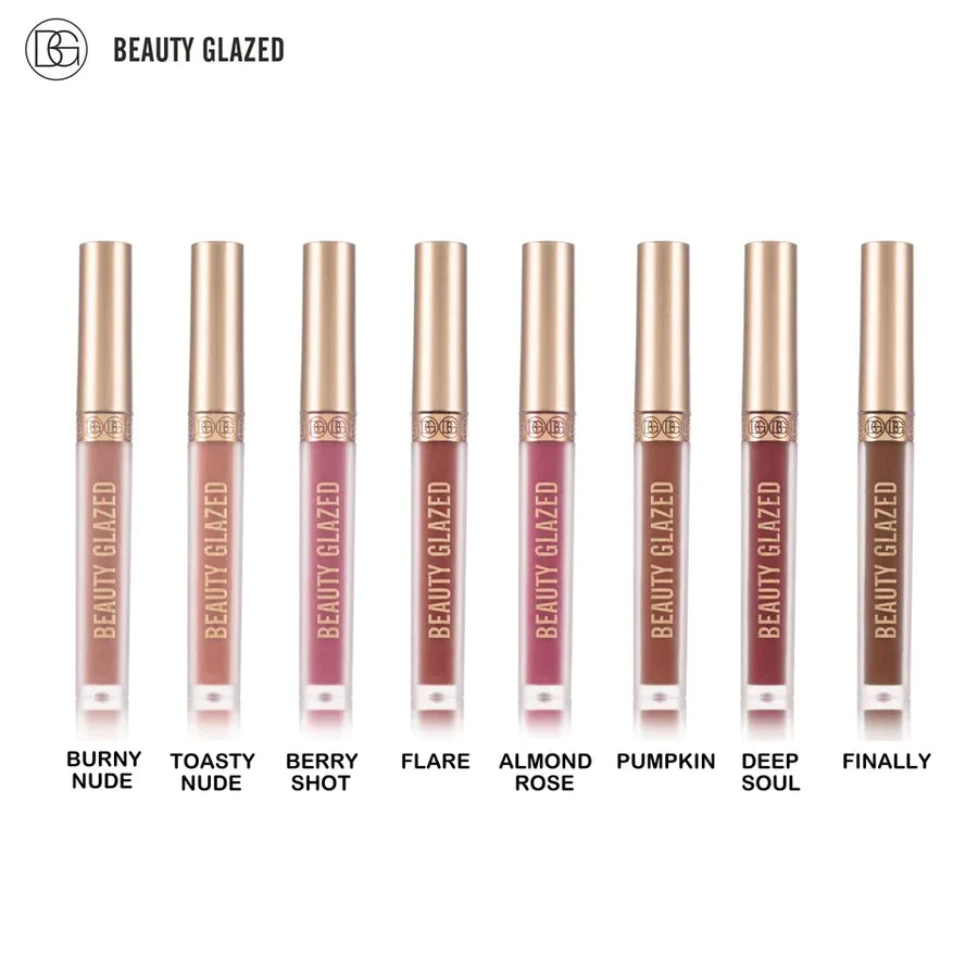 BEAUTY GLAZED  B135 LIQUID LIPSTICK 8PCS SET ULTRA MATTE VELVET WATERPROOF LONG LASTING LIP GLOSSES